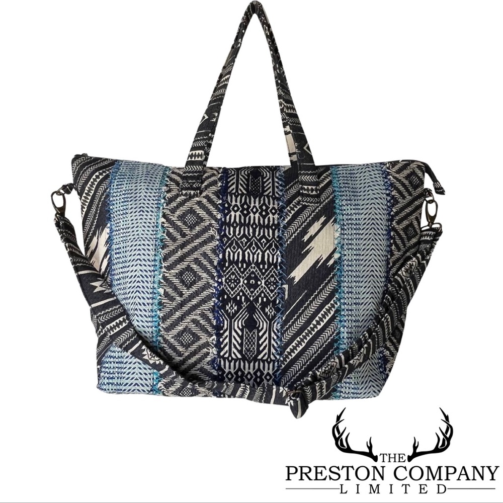 Blue Striped Traveler Bag